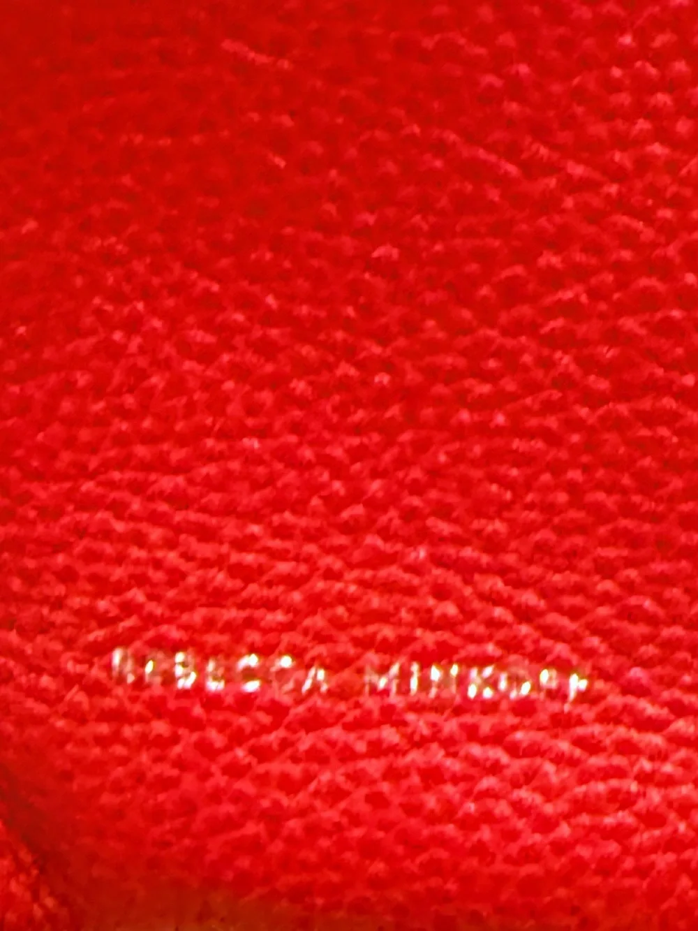 Rebecca Minkoff Red Pebbled Leather Crossbody Bag